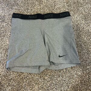 Nike Gray Bike Shorts Moisture-Wicking Comfort